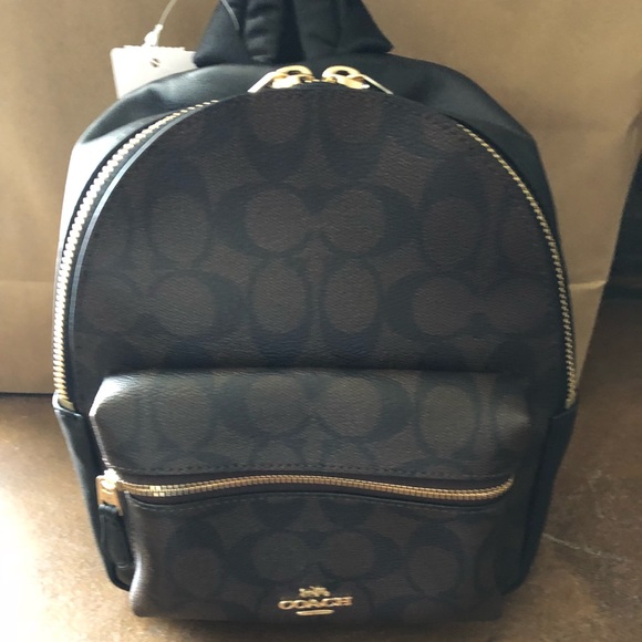 coach mini charlie backpack black